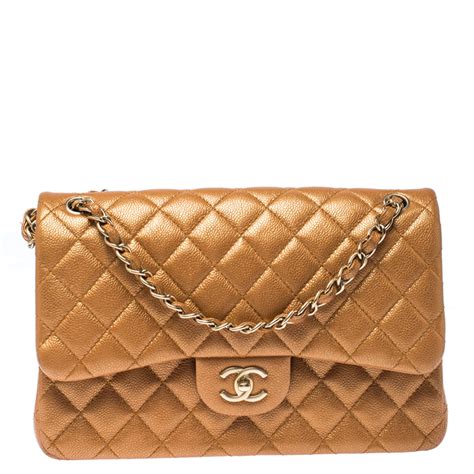 golden chanel bag|metallic gold chanel bag.